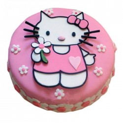 Hello Kitty Birthday Fondant Cake	