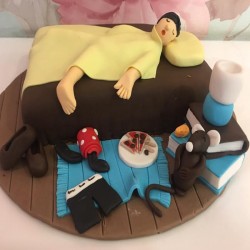 Lazy Boy Fondant Cake	