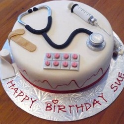 Medical Theme Birthday Cake	
