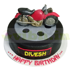 Motorcycle Themed Designer Fondant Cake	