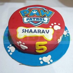 Paw Patrol Theme Fondant Cake	