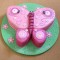 Pink Butterfly Fondant Cake	