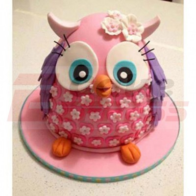 Pinki The Owl Fondant Cake Pinki The Owl Fondant Cake