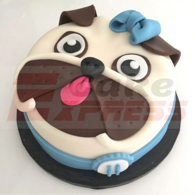 Pug Puppy Dog Theme Cake