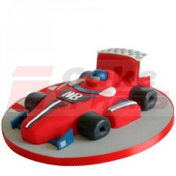 Red Hot Ferrari Car Fondant Cake	