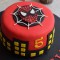 Round Fondant Spiderman Cake	