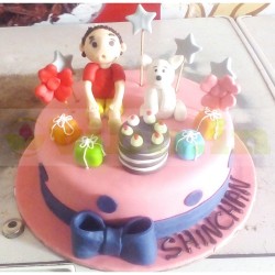 Shin Chan Designer Fondant Cake Shin Chan Designer Fondant Cake