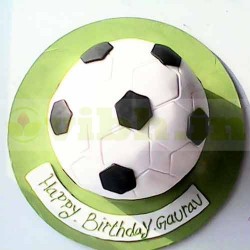 Soccer Ball Fondant Cake	