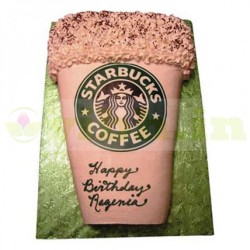 Starbucks Coffee Cup Fondant Cake	
