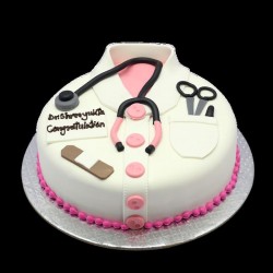 Doctor Uniforms Fondant Cake	