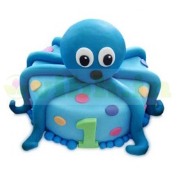 Octopus Fondant Cake	