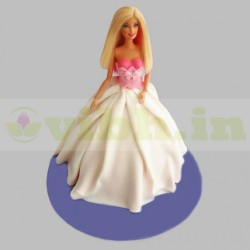 Sober Barbie Fondant Cake	