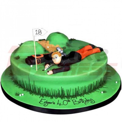 Stunning Golf Course Fondant Cake
