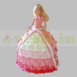 Style Queen Barbie Fondant Cake	