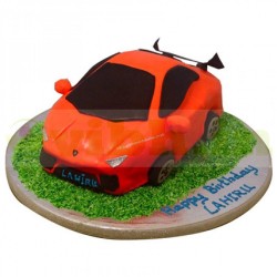 Stylish Lamborghini Car Fondant Cake	