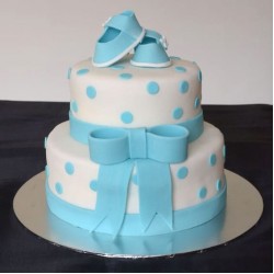 2 Tier Baby Shower Designer Fondant Cake	