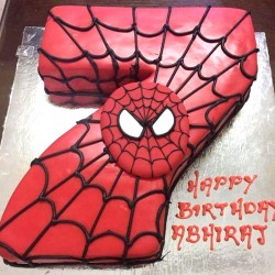7th Birthday Spiderman Fondant Cake 7th Birthday Spiderman Fondant Cake