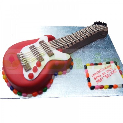 Electric Guitar Designer Fondant Cake