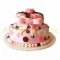 Elegant Pink Fondant Theme Cake	