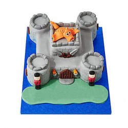 Fort Theme Fondant Cake	