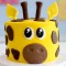 Giraffe Birthday Fondant Cake	