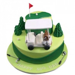 Golf Car Fondant Cake	