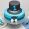 Moustache And Hat Fondant Cake	