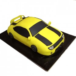 Yellow Designer Car Cake	