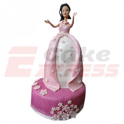 Princess Doll Fondant Cake	