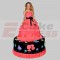 Wavy Dress Barbie Fondant Cake	