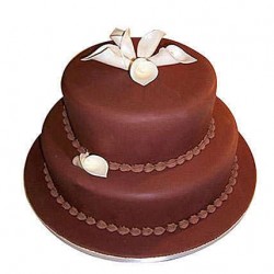2 Tier Fondant Truffle Cake	