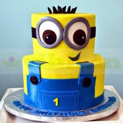 2 Tier Minion Designer Fondant Cake	