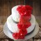 2 Tier Red Roses Customized Fondant Cake	