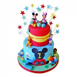 Dazzling Disney Fondant Cake	