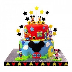 Mickey Mouse Clubhouse Fondant Cake	