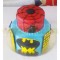 Spiderman & Batman Theme Fondant Cake	