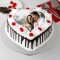 Black Forest Heart Photo Cake