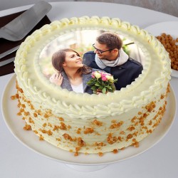 Butter Scotch Round Photo Cake