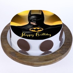 Batman Pineapple Round Photo Cake