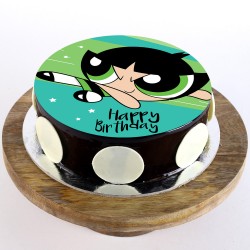 Buttercup Chocolate Round Photo Cake