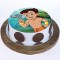 Chhota Bheem Pineapple Round Photo Cake