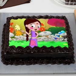 Chutki Chocolate Rectangle Photo Cake