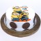 Funny Minions Pineapple Round Photo Cake