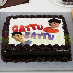 Gattu Battu Chocolate Rectangle Photo Cake
