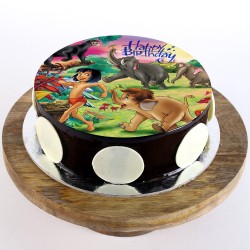Jungle Book Chocolate Round Photo Cake