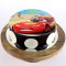 Mcqueen Car Chocolate Round Photo Cake