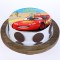 Mcqueen Car Pineapple Round Photo Cake