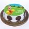 Pooh Piglet Pineapple Round Photo Cake
