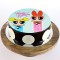 Powerfpuff Girls Chocolate Round Photo Cake