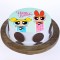 Powerfpuff Girls Pineapple Round Photo Cake